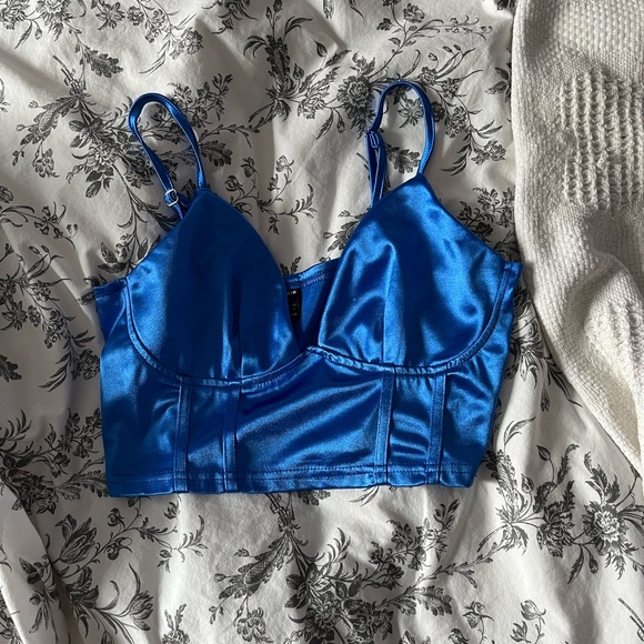 NWOT blue corset top - Picture 2 of 3